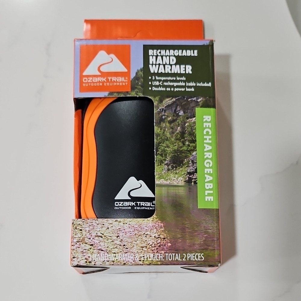 Ozark Trail Black and Orange Rechargeable Hand Warmer